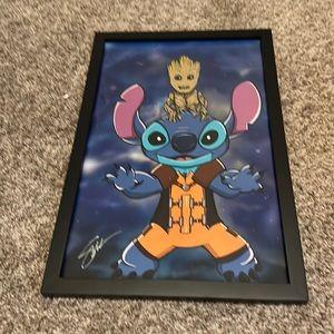 Disney’s Guardians of the Galaxy Groot and Stitch Print with Frame